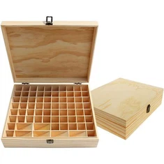 Organizador de caja de madera de aceites esenciales