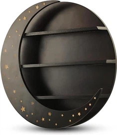 Organizador decorativo de media luna montado en la pared