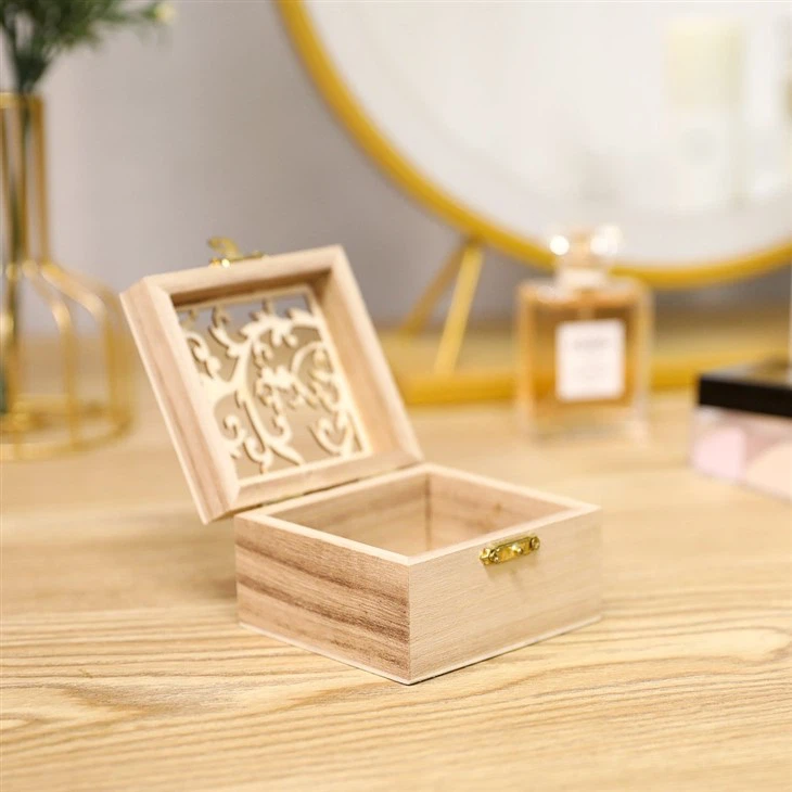 Wood Box For Crafts Jewelry Box Wooden Keepsake Box Gift