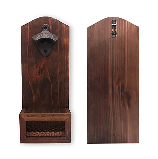 Wooden Beer Bottle Opener With Organizer